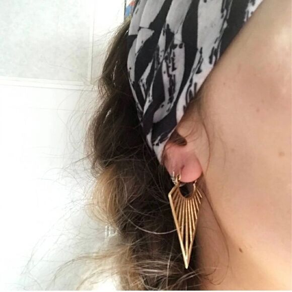 boho hoop earrings A739 - Picture 2 of 5